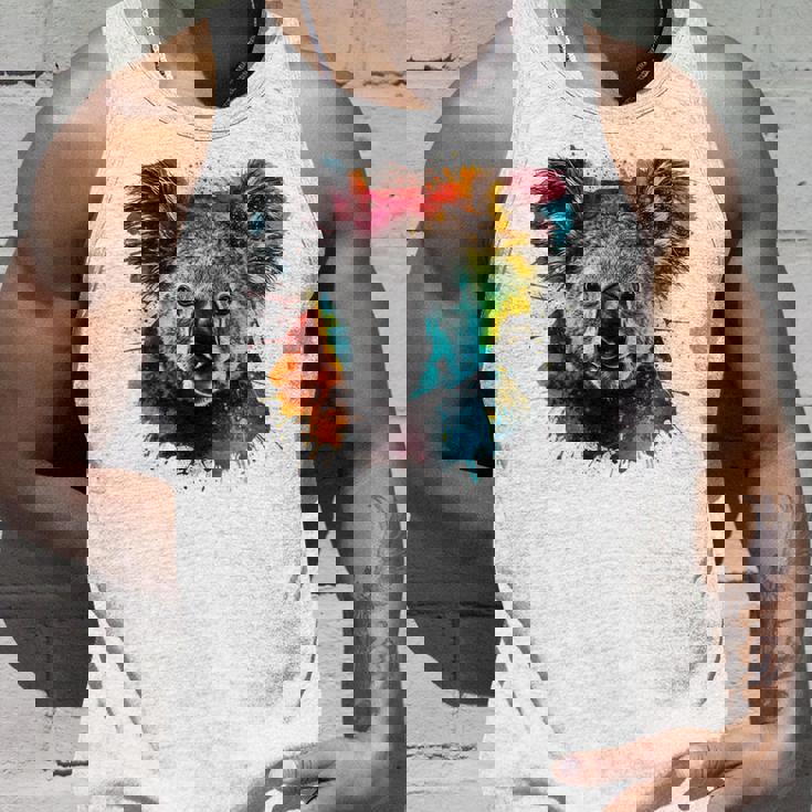 コアラ アートワーク カラフル アートアニマル コアラ タンクトップ 彼への贈り物