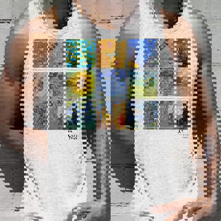 ゴッホの絵画、ひまわり、星月夜 タンクトップ 彼への贈り物