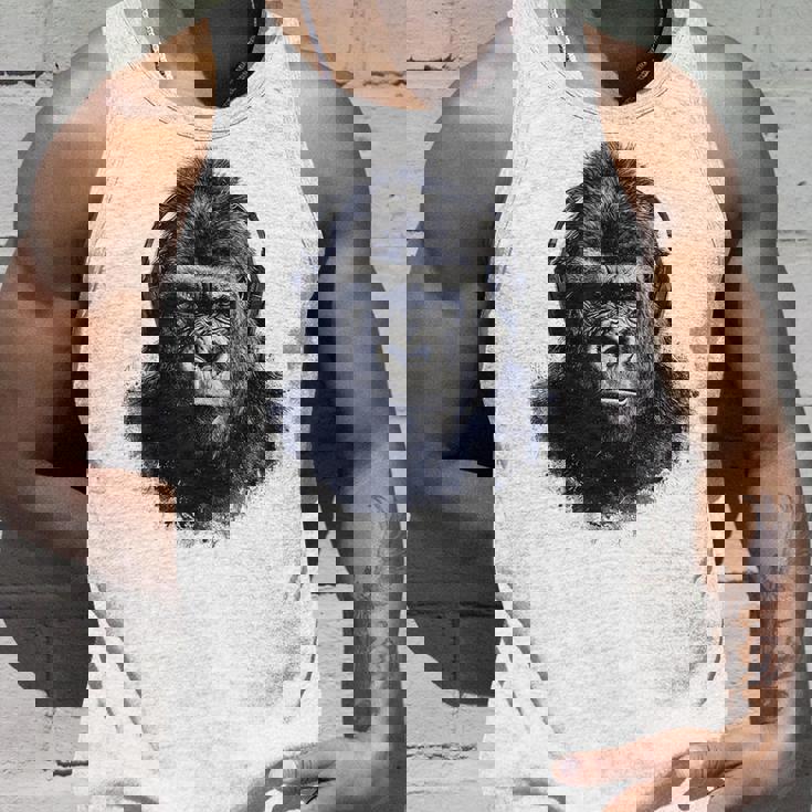 ゴリラ 描画 動物 イラスト 抽象画 アート ゴリラ タンクトップ 彼への贈り物