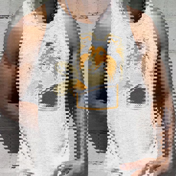 シェルティのグラフィック デザインを覗くかわいいシェットランド ・ シープドッグ 長袖tシャツ タンクトップ 彼への贈り物