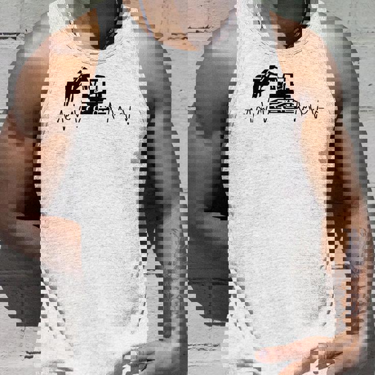 ショベル ハートビート 重機 オペレーター ハートビート タンクトップ 彼への贈り物