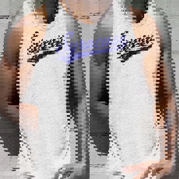 シラキュース ニューヨーク バーシティ スクリプト クラシック スポーツ ジャージスタイル タンクトップ 彼への贈り物