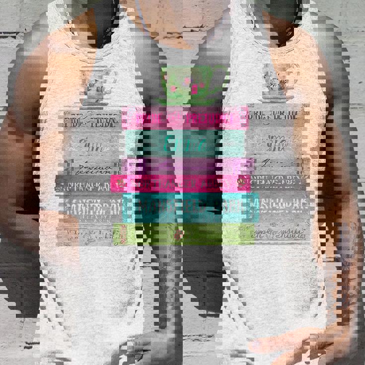 ジェーン・オースティン 本 スタック ティー 文学 文学 タンクトップ 彼への贈り物