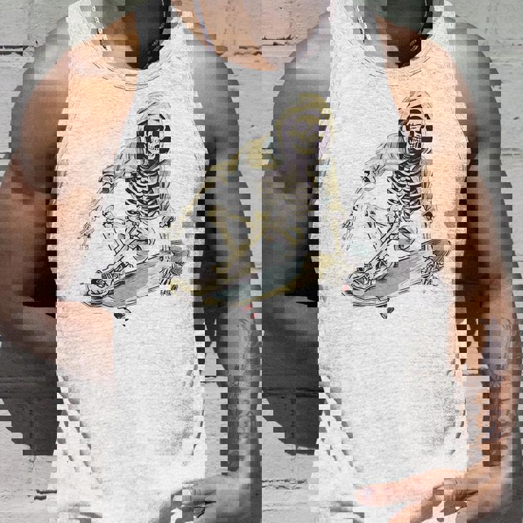 スケートボード スケルトン スケーター スケートボーダー スケートボード タンクトップ 彼への贈り物
