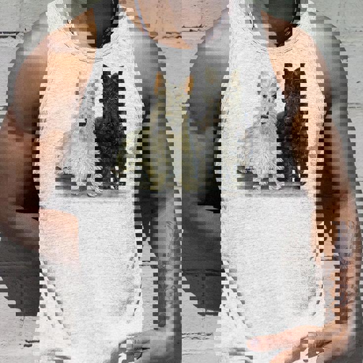 スコティッシュテリア犬の所有者ペット所有者アートデザイン タンクトップ 彼への贈り物