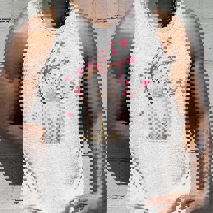 スコティッシュフォールド ネコ 桜の花 長袖tシャツ タンクトップ 彼への贈り物