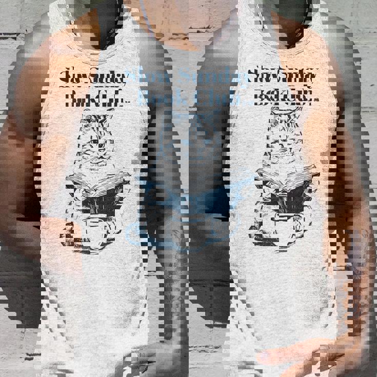 スローサンデーブッククラブ 本好きの猫 タンクトップ 彼への贈り物