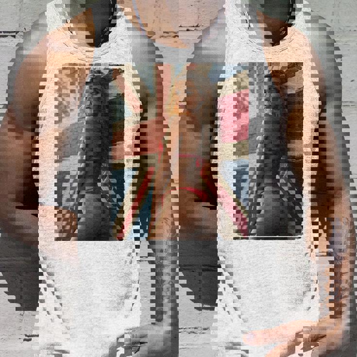 セクシーガールグラフィックtシャツ 「ホットピンナップガール&イギリスの旗」 長袖tシャツ タンクトップ 彼への贈り物