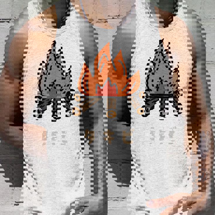 タキビ 焚き火 たきび キャンプ イラスト かわいい おもしろ キャンプグッズ タンクトップ 彼への贈り物