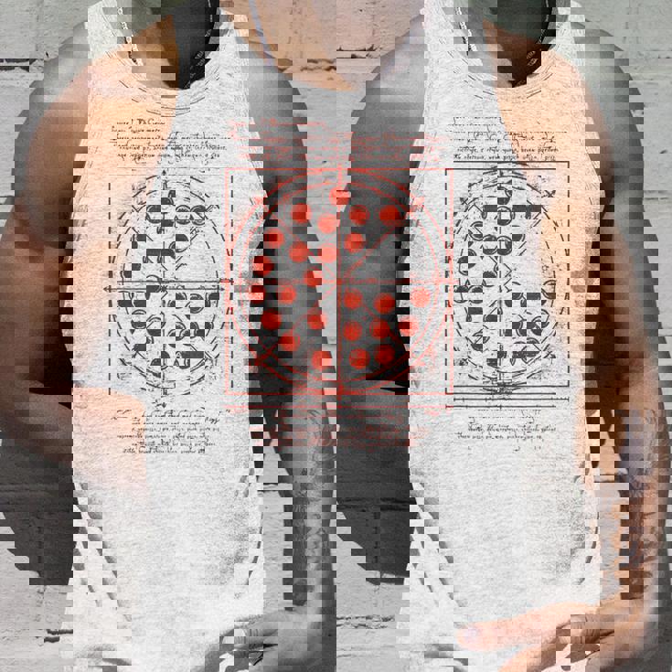 ダヴィンチ・ヴィトルヴィアンマン・ピザ タンクトップ 彼への贈り物