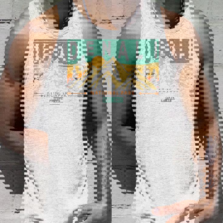 デナリ国立公園 山 自然 レトロ 夕日 ヴィンテージ タンクトップ 彼への贈り物