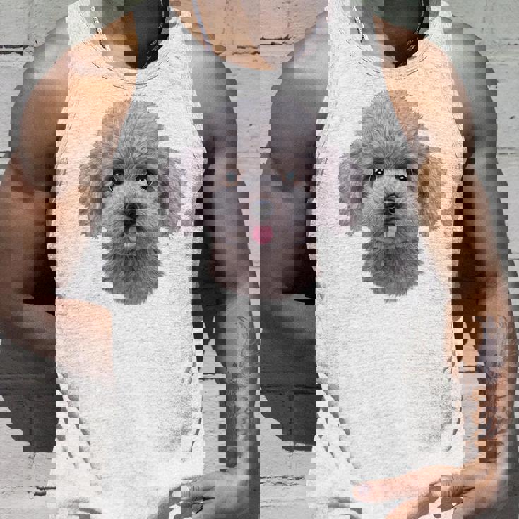 ホワイト トイプードル 犬 いぬ 顔 タンクトップ 彼への贈り物