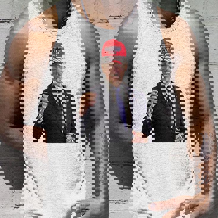 トランプの帽子をかぶったバイデンの陽気なグラフィック 長袖tシャツ タンクトップ 彼への贈り物