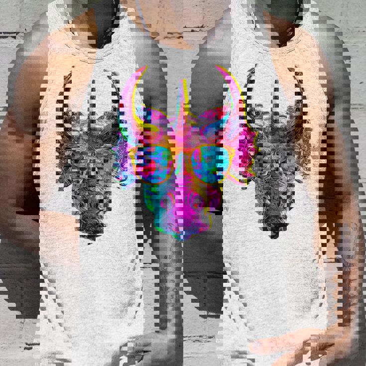 トリケラトプス 恐竜 グラフィック サングラス アートワーク トリケラトプス タンクトップ 彼への贈り物