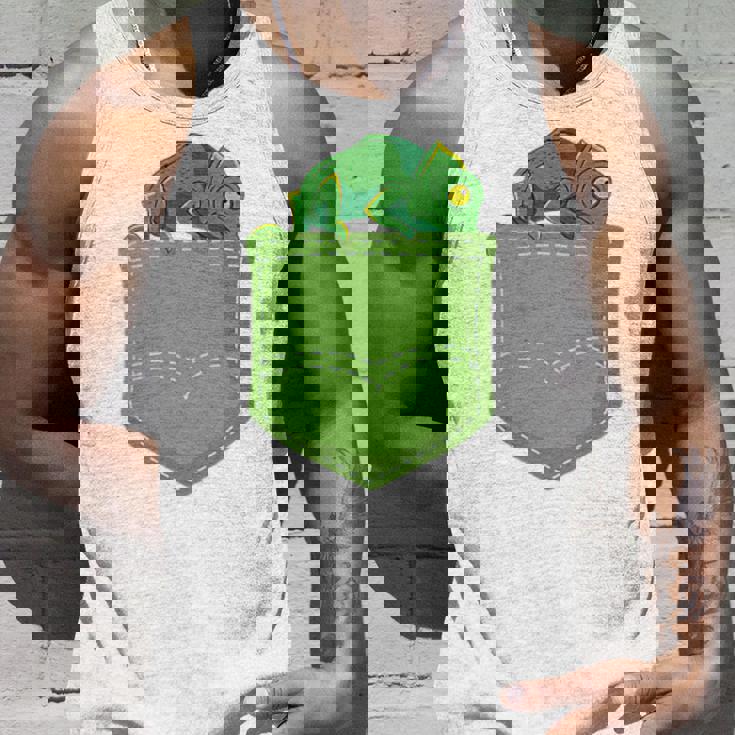 トロピカル アニマル トカゲ 爬虫類ラバー ポケット カメレオン タンクトップ 彼への贈り物