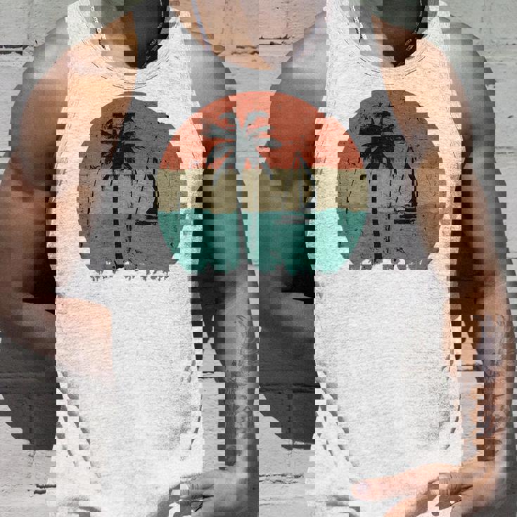 トロピカル ビーチ ヤシの木 ヴィンテージ レトロ 70年代 80年代 航海 タンクトップ 彼への贈り物