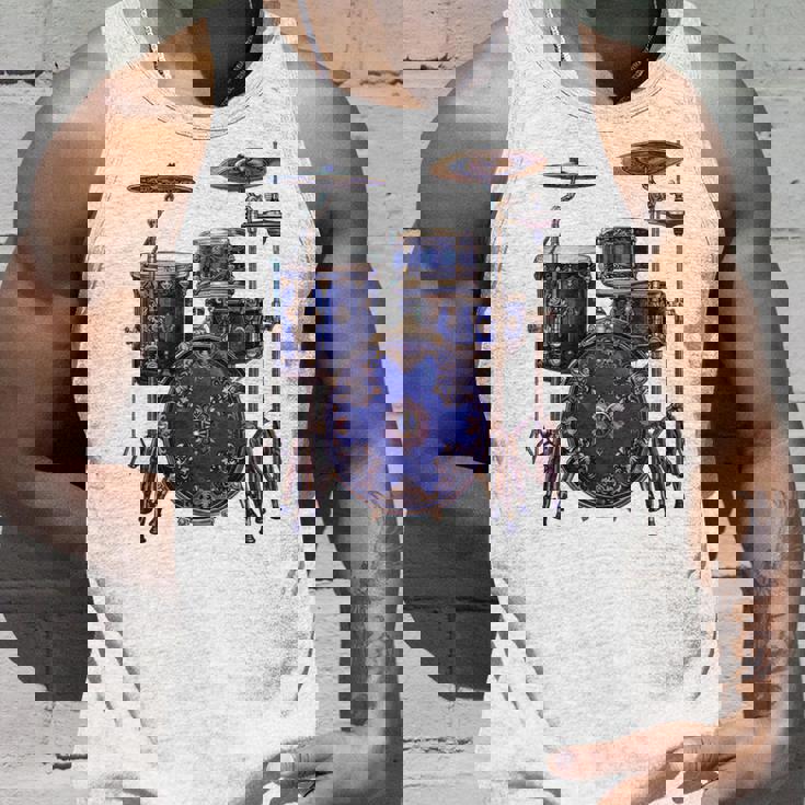 ドラム ドラマー ドラミング ドラム 長袖tシャツ タンクトップ 彼への贈り物