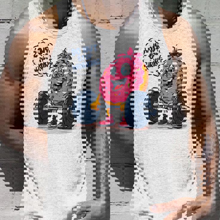 ドーナツストップワーキング ドーナツ ジム ワークアウト ウェイトリフティング 面白い タンクトップ 彼への贈り物