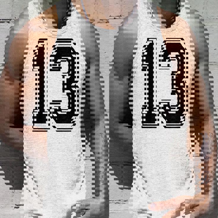 ナンバー13 カレッジスポーツチーム 黒文字 タンクトップ 彼への贈り物