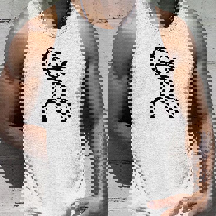 ヌンチャク棒人間クリップアートグラフィック 長袖tシャツ タンクトップ 彼への贈り物