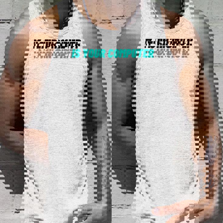 ノベルティ My Other Computer Is Your Computer レディース メンズ 皮肉 タンクトップ 彼への贈り物