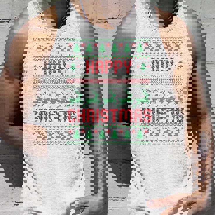 ハッピークリスマス、アグリークリスマス タンクトップ 彼への贈り物