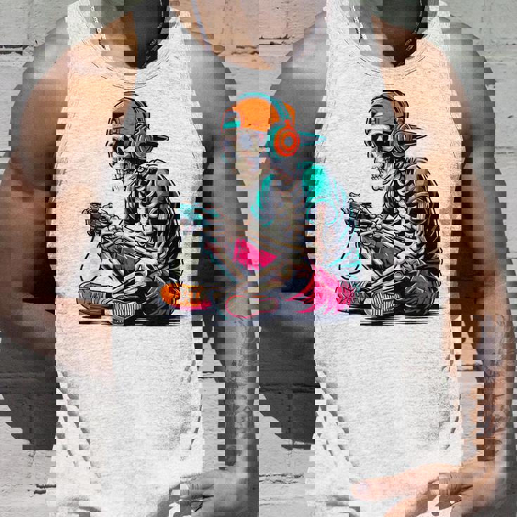 ハロウィン スケルトン ゲーマー おもしろい スケルトン コスチューム ビデオゲーム タンクトップ 彼への贈り物