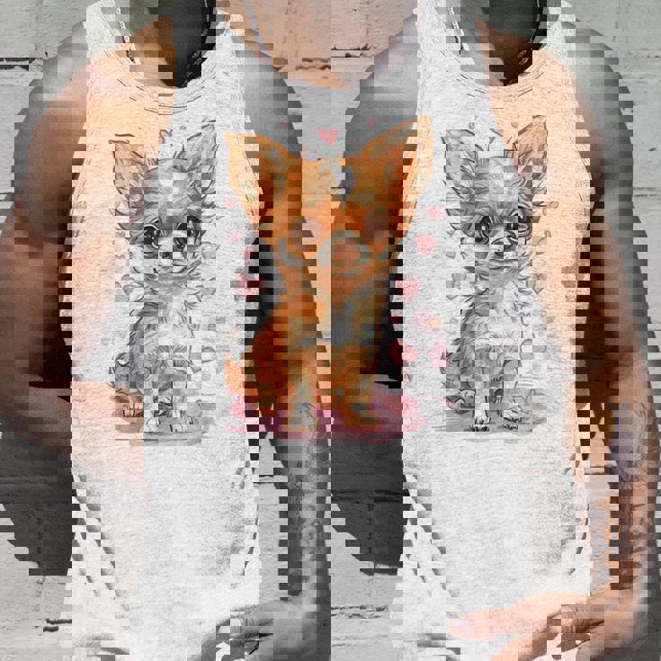 ハートに囲まれた愛らしいチワワ タンクトップ 彼への贈り物