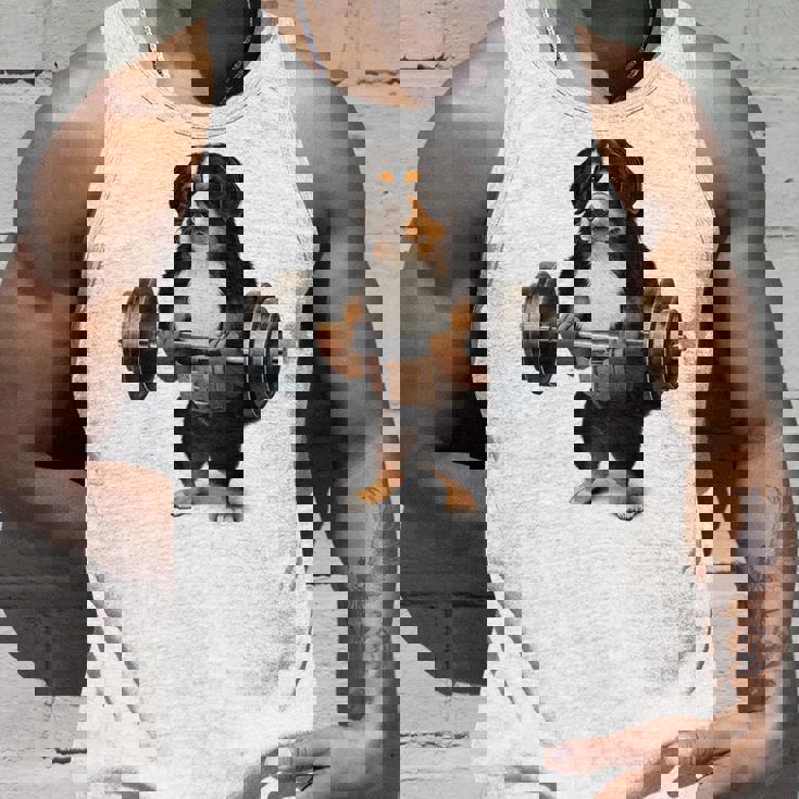 バーニーズマウンテンドッグ ウェイトリフティング フィットネスジム タンクトップ 彼への贈り物