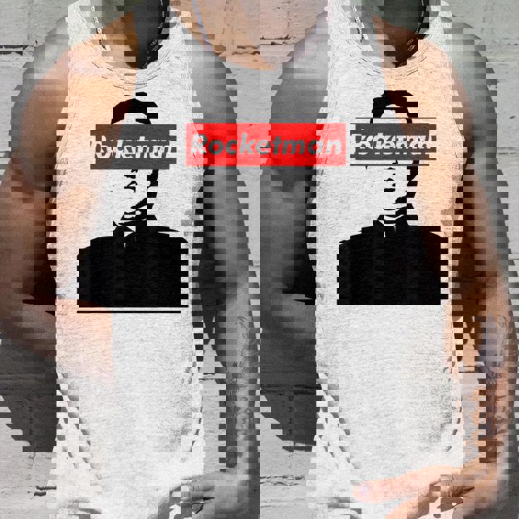 パロディ Kim Jung Un Rocketman ボックスロゴtシャツ タンクトップ 彼への贈り物