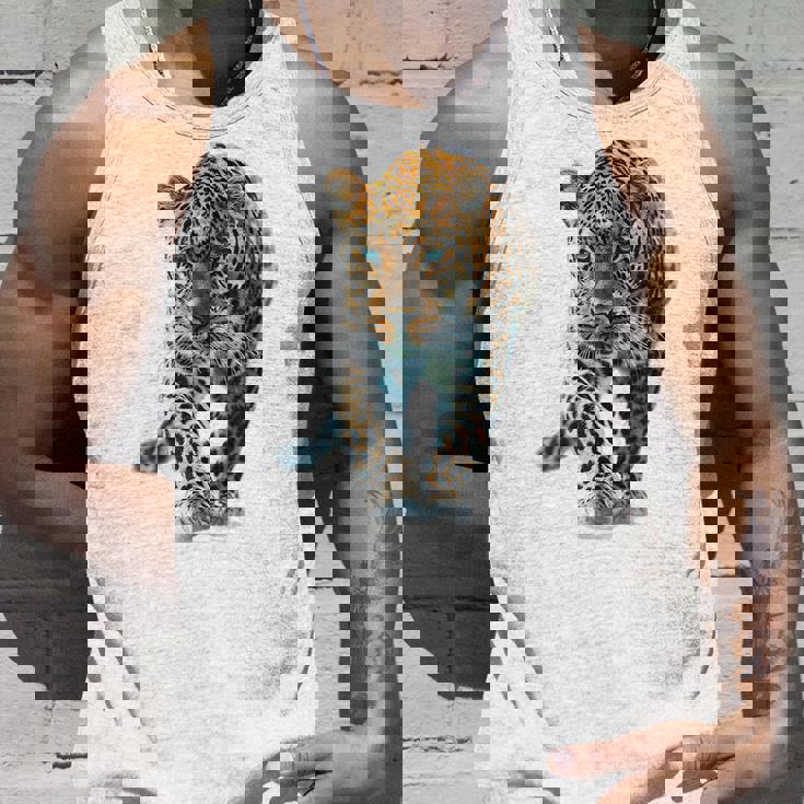 ヒョウ アニマルプリント モチーフ 描画 ポートレート ヒョウ タンクトップ 彼への贈り物