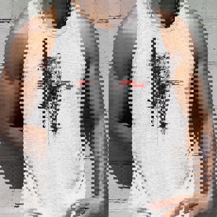 ヒョウ 動物 抽象 グラフィック 描画 絵画 ヒョウ タンクトップ 彼への贈り物