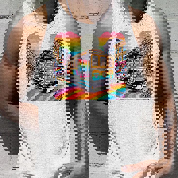 ビンテージ サンフランシスコ ケーブルカーf カストロ カリフォルニア Lgbtq 長袖tシャツ タンクトップ 彼への贈り物