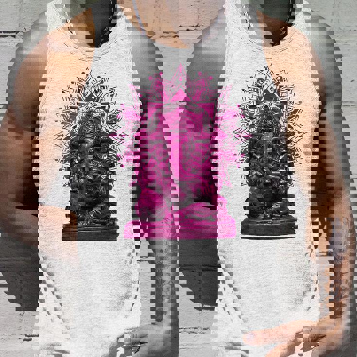 ピンク 象 ヒンドゥー教 ガネーシャ オーナメント タンクトップ 彼への贈り物