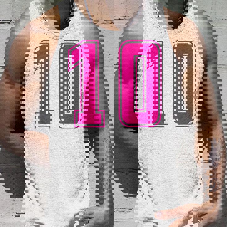 ピンク色背番号 10 チーム短大スポーツピンク色背番号付きユニフォーム タンクトップ 彼への贈り物