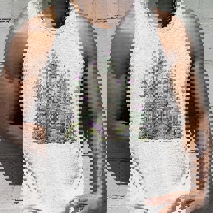 ファンタジーゴシックヴィクトリア朝の城 長袖tシャツ タンクトップ 彼への贈り物