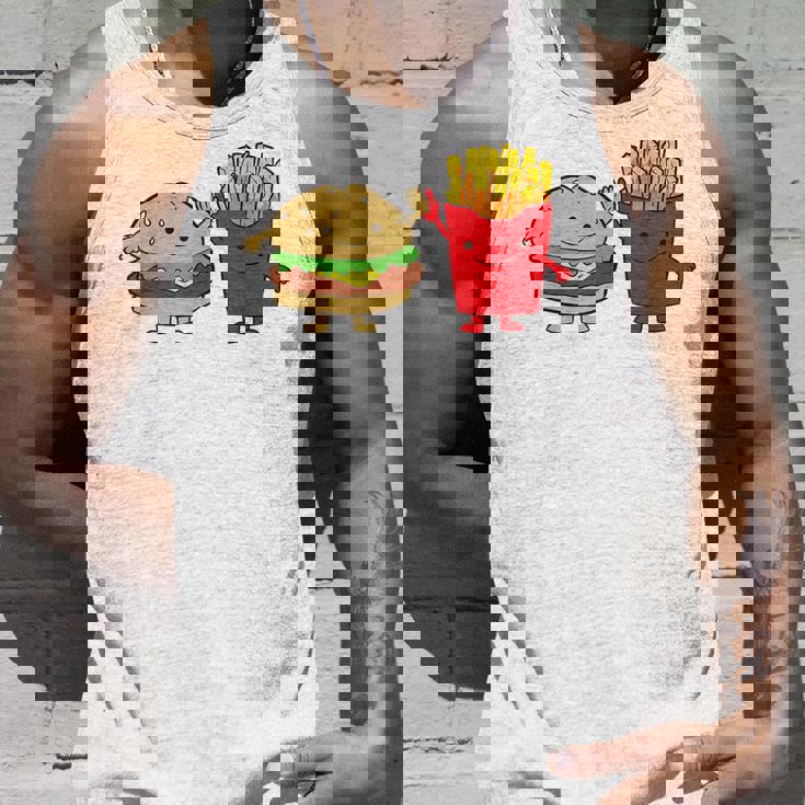 フライドポテト ハンバーガー チーズバーガー 友達 ファストフード フライドポテト タンクトップ 彼への贈り物