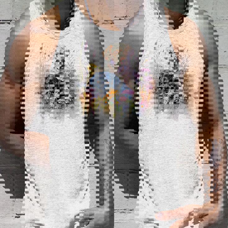 フローラルワイルドフラワー 犬 ラブラドールレトリバー タンクトップ 彼への贈り物