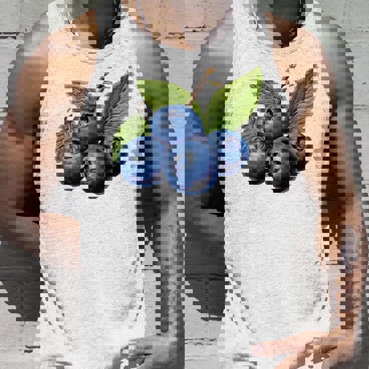 ブルーベリー愛好家のためのブルーベリーデザイン タンクトップ 彼への贈り物