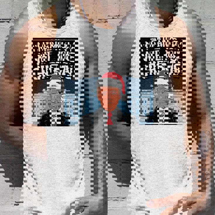 ホワイトハウスのクリスマス・トランプ・ファニー・ホリデーを夢見ている 長袖tシャツ タンクトップ 彼への贈り物