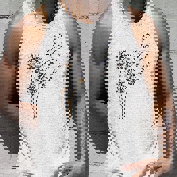 ボストンテリア フラワー フライ タンポポ 面白い 犬好き 犬 お父さん タンクトップ 彼への贈り物