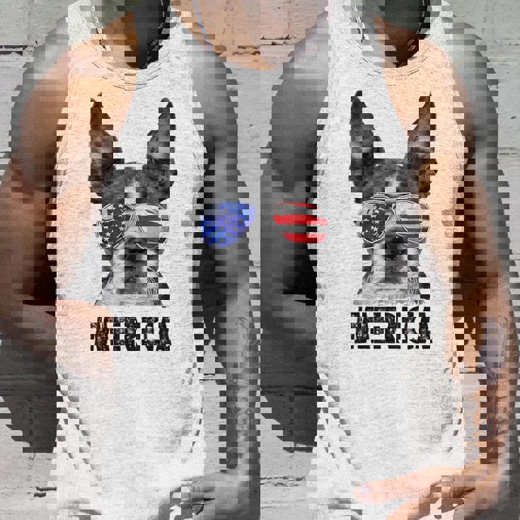 ボストン・テリア 7月4日 メリカ メンズ レディース アメリカ国旗 タンクトップ 彼への贈り物