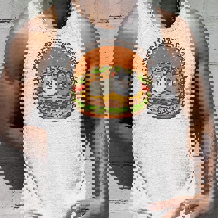 ボンレス犬とボンレス猫 ハンバーガー タンクトップ 彼への贈り物