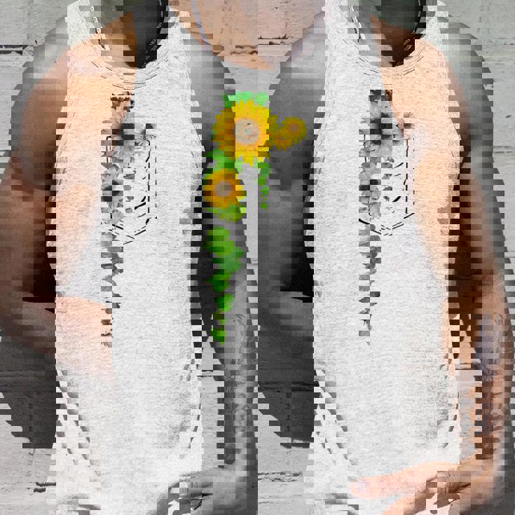 ポケットに入ったかわいいひまわり クリスマスギフト タンクトップ 彼への贈り物