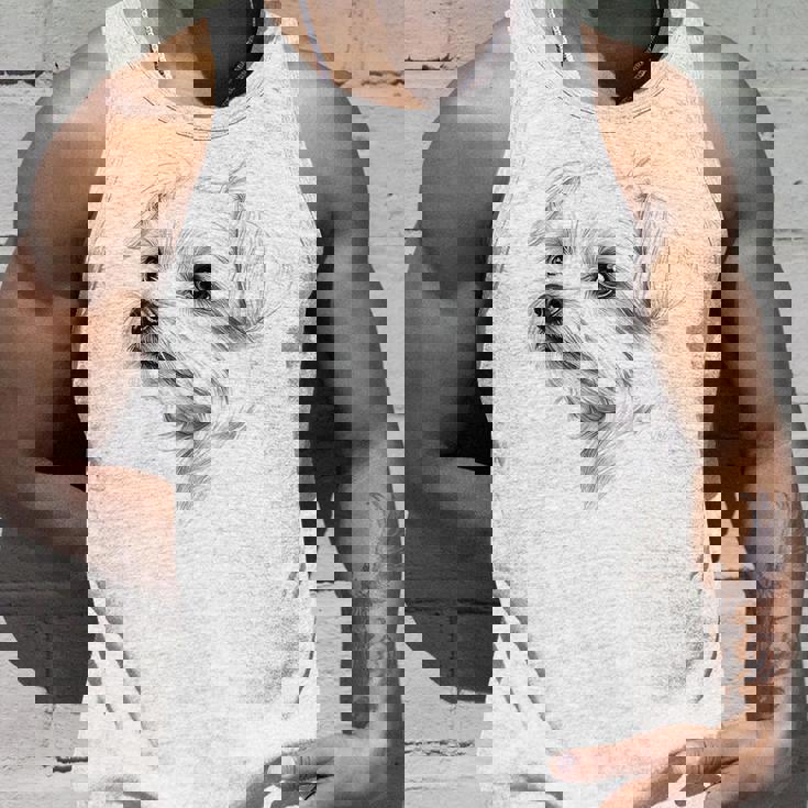 マルチーズ 犬 グラフィック ペット アートワーク マルチーズ タンクトップ 彼への贈り物