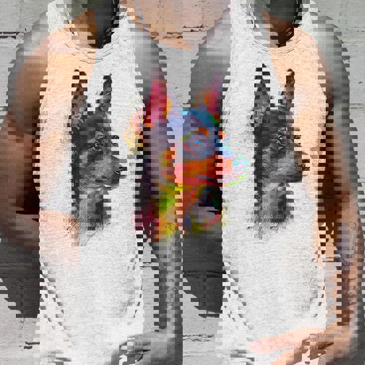 ミニチュア ピンシャー 犬 ペット アート カラフル ミニチュア ピンシャー タンクトップ 彼への贈り物