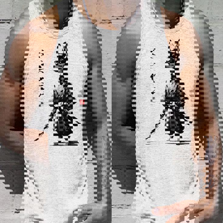 ミニチュアピンシャー 侍戦士 日本の浮世絵 アートドッグ タンクトップ 彼への贈り物