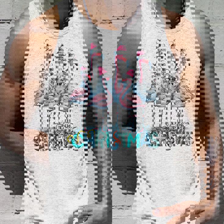 メリークリスマス フラミンゴスクワッド トロピカルスタイル 長袖tシャツ タンクトップ 彼への贈り物