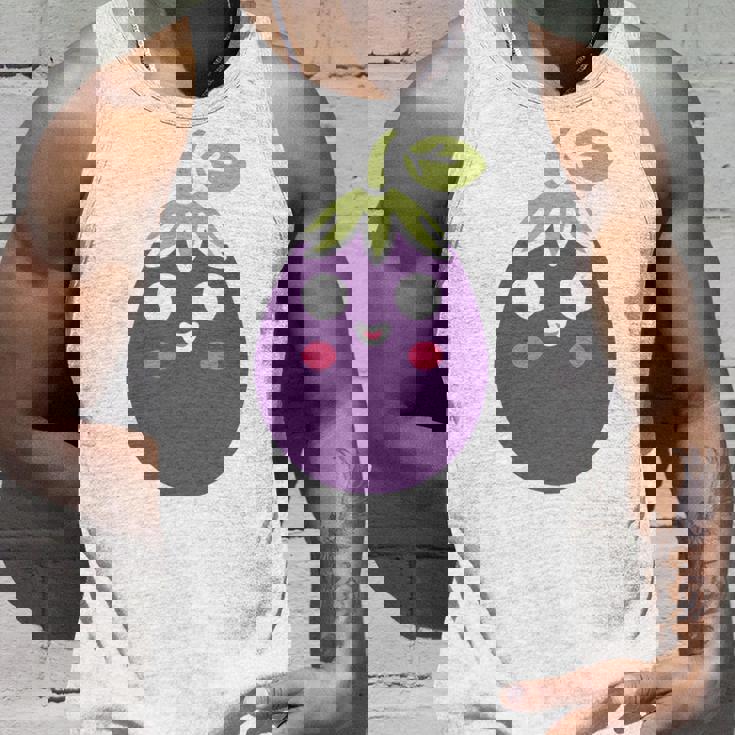 ユーモアフードナスのシンプルなナス 長袖tシャツ タンクトップ 彼への贈り物