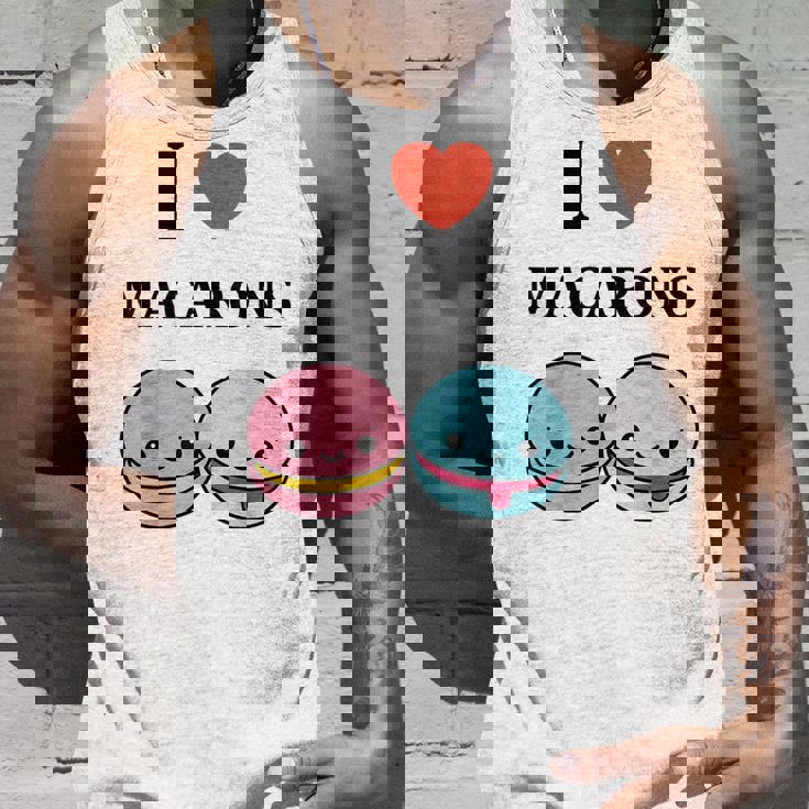 ユーモアマカロン フランスのデザートペストリー マカロンが大好き タンクトップ 彼への贈り物